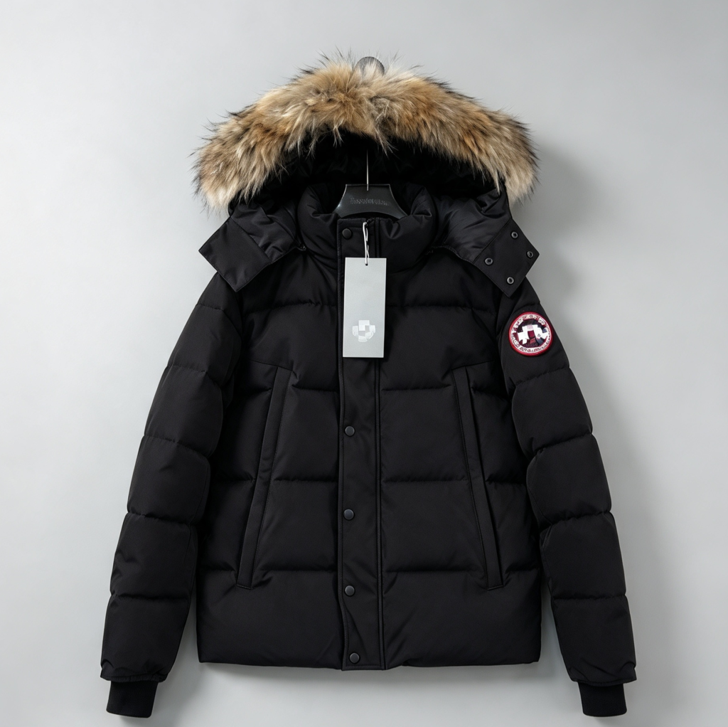Black CG coat with fur Red badge