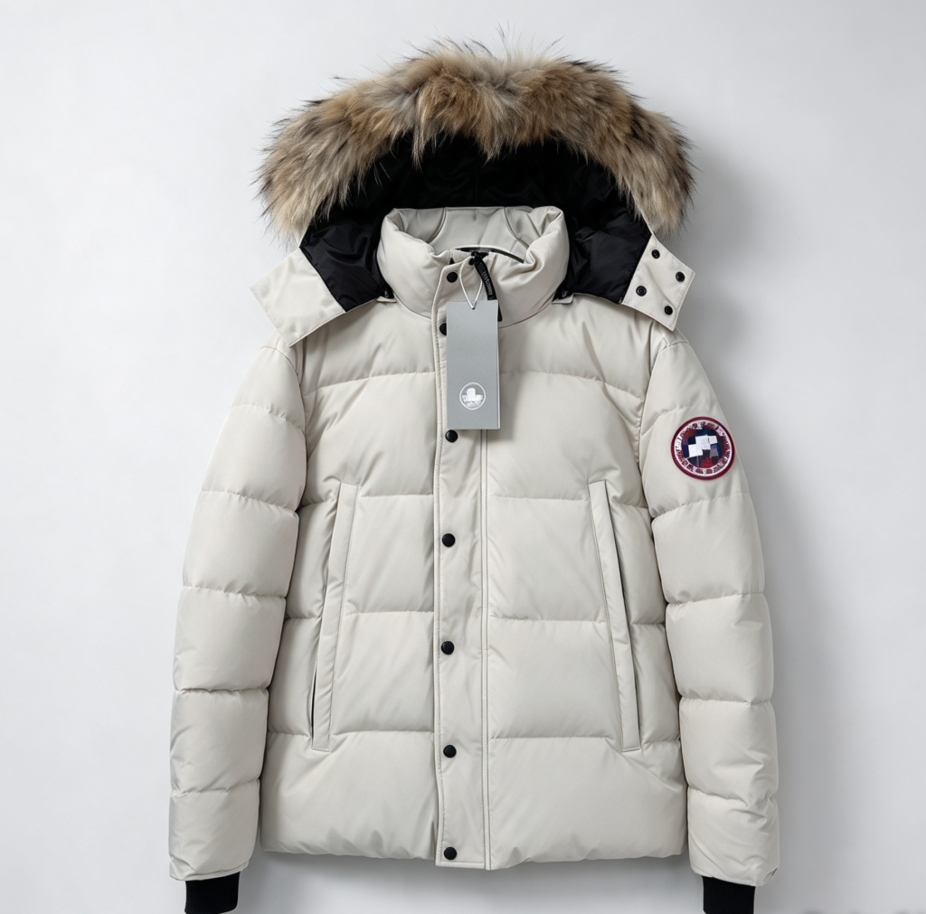 White CG coat with fur Red badge